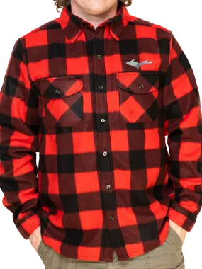 UP Red Button-Up Fleece