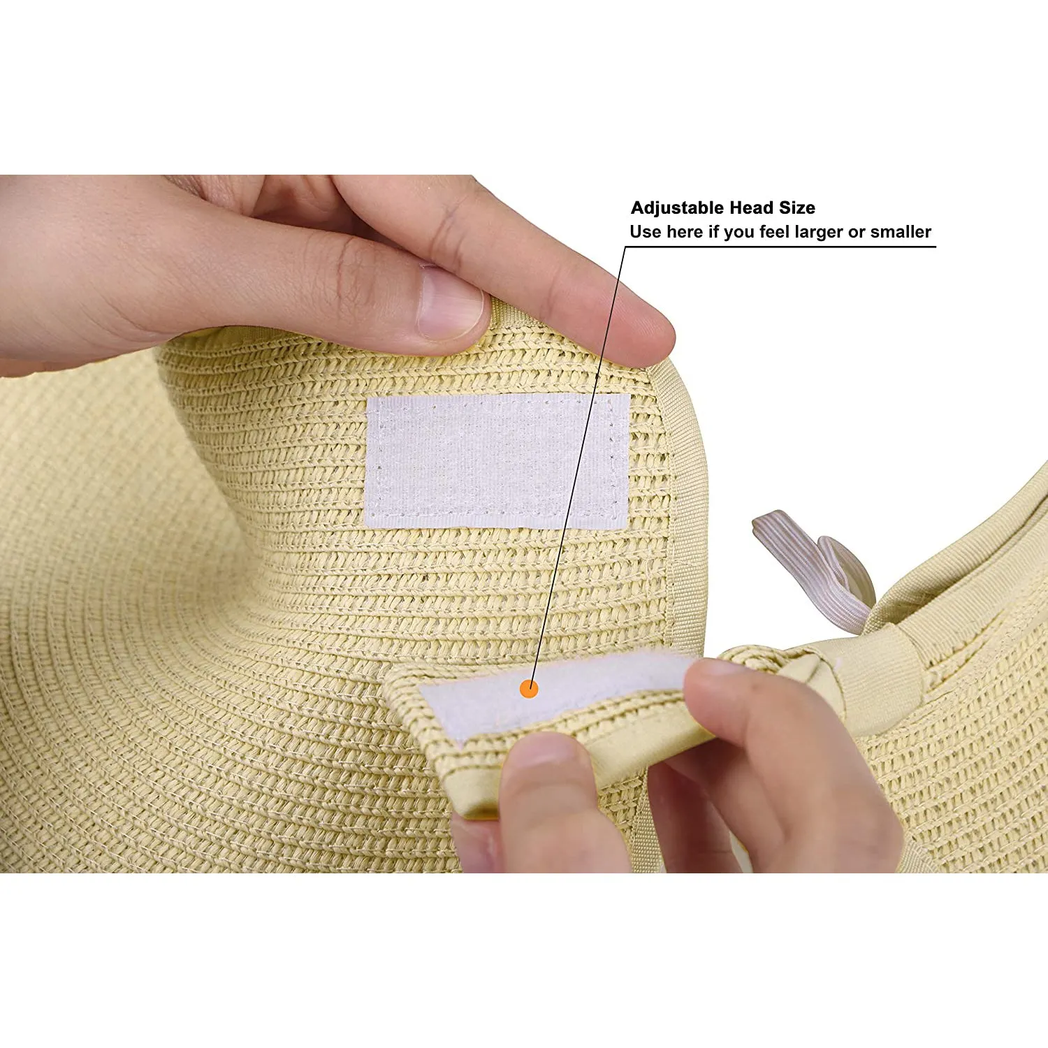 Women's Wide Brim Roll-up Straw Sun Hat Sun Visor