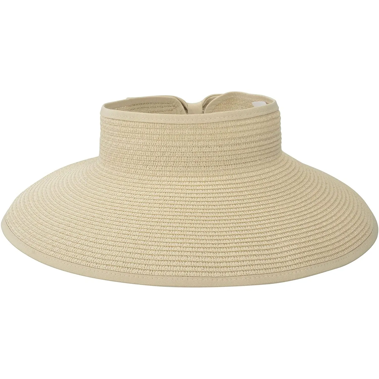 Women's Wide Brim Roll-up Straw Sun Hat Sun Visor